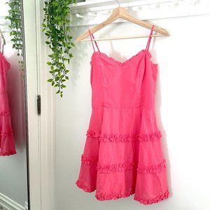 Red/Pink Cotton Mini Dress